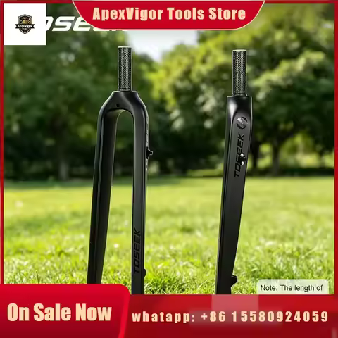 TOSEEK Carbon MTB Rigid Fork 26 27.5 29 Inch QR 9x100mm Disc Brake Super Light Straight 160mm Steere