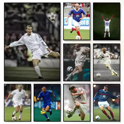 Zinedine Zidane Poster American Film Mural Home Childrens Room Wall Decor Print