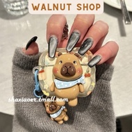 Capybara bear airpod case for airpod pro 3/2/1 - airpod 4/3/2/1 - kute airpod case with lanyard - be