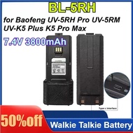 BL-5RH for Baofeng UV-5RH Pro UV-5RM UV-K5 Plus K5 Pro Max 7.4V 3800mAh Type-C Charging Walkie Talki