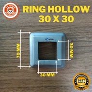 QUALITY Ring hollow 30x30 mm besi plat tapak hollow minimalis ornamen