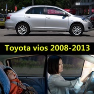 Magnet For Toyota vios 2008-2013 Car Sunshade UV Protection Car Curtains Car Accessories