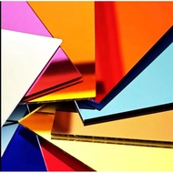 Set of 2 Red Acrylic Mirror Sheet,Acrylic Flexible Mirror Acrylic Board,1/8" Red Mirror Acrylic Plex