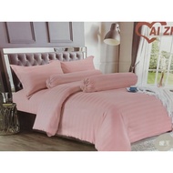 ชุดเครื่องนอน 6ฟุต 6ชิ้น ชุดผ้านวม รัดมุม ผ้าปูที่นอน AI ZHUO ชุดผ้าปูที่นอนสีพื้นคุณภาพดี ทอเต็มผื