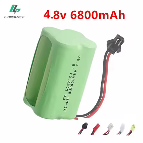 4.8v 6800mAh NiMH Battery SM/JST/Tamiya Plug For RC Cars Robots Tanks Gun Boats Trucks NI-MH 4*AA 4.