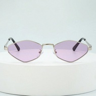 1pc Women's Metal Angular Small Frame High-Quality Modern Fashion Street Style Fashion Glasses (Suit