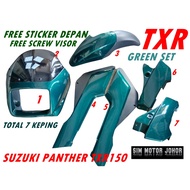 SUZUKI PANTHER TXR150 TXR 150 BODY COVER SET + COWLING VISOR + VISOR SCREW+ COVERSET HLD SUZUKI PANT