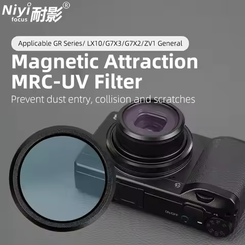 MRC UV CPL ND64 1/8 Black Soft Star Filter Metal Magnetic Camera Filter for Ricoh GR1 GR2 GR3 GR4 Ca