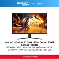 AOC CQ32G4E 31.5" QHD 180Hz Curved 1500R Gaming Monitor