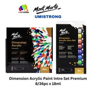 Mont Marte Dimension Acrylic Paint Set 8pc x 18ml / 36pc X 37ml
