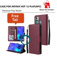 flip wallet HP INFINIX HOT 12 PLAY (NFC) flip case casing handphone