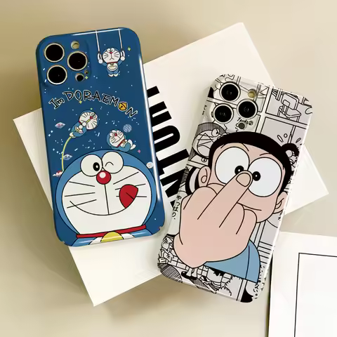 Cartoon Anime D-Doraemon FUNDA Phone Case For iPhone 11 16 12 13 14 15 Pro Max Plus Precise Hole Mat