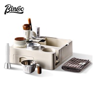 BINCOO Multifunctional Coffee Tamper Base Set Cloth Powder Distributor Tamper Hammer Storage Slag Kn