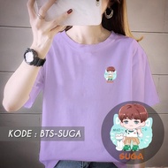 KAOS BTS SUGA UNGU ARMY WANITA TSHIRT BAJU WANITA PRIA COTTON