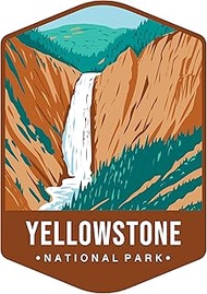 eDesign Yellowstone National Park Sticker - 4 Inches - National Park Stickers for Waterbottle Scrapb