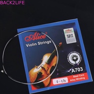 BACK2LIFE Alice Strings, Nickel String Replacement A703 Violin Strings, Musical Instruments E A D G 