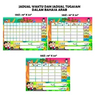 CARTA KELAS CERIA DALAM BAHASA ARAB (  Jadual Kelas جدول الوقت , Jadual Tugasan   جدول النظافة)