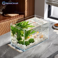 Glass Fish Tank Ecological Landscape Fish Tank Set Aquarium liuhuan2.sg