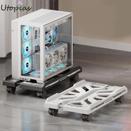 UTOPIAS CPU Stand, Scalable with Caster Wheels CPU Holder, Universal Adjustable Mobile CPU Tower Hol