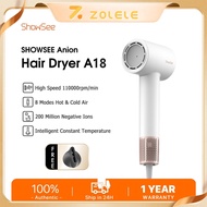 Showsee Hair Dryer A18 High Speed Negative Ionic Blower Strong Power Quick Dry