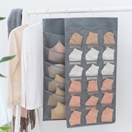 Wall-mounted canvas bag with many compartments, many colors, many uses