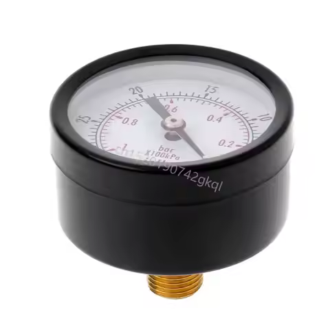 Vacuum Manometer Pressure Gauge 1/4" BSPT Thread Sturdy for Case 0~-30inHg 0~-1b T4MC