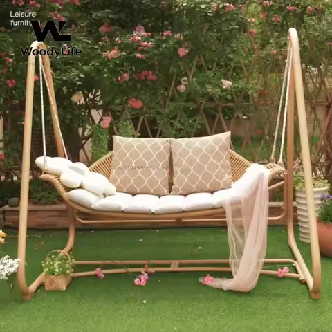 Outdoor Swing Patio Outdoor Rocking Chair Swing Double Hammock Garden Swing Chair Hanging Chair