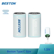 Beston Type C Size 1.5V Li-ion 3500mwh Rechargeable Lithium Battery CLC-23 with Cable