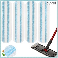 ESPOIR Reusable Microfiber Mop Pad, Washable Cotton Flat Mop Replacement Cloth,  Removable Large Mop