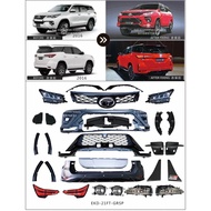 Toyota Fortuner 2016 Convert To 2023 Fortuner GR Sport Bumper Bodykit Grill Head Lamp Tali Lamp 4x4 Car Accessories