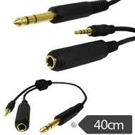 One Point Two Wire Big Three Core 6.35mm Audio Connection Signal Cable 3.5mm 4 Grade to 6.5 Male to 