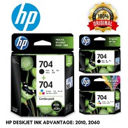 HP 704 Black / Colour / COMBO Ink Cartridge (Genuine) F6V33AA for HP Deskjet IA 2010 ( K010), 2060 (