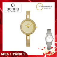 Đồng hồ đeo tay nữ dây kim loại Obaku V129LEGGMG3 (Vàng)