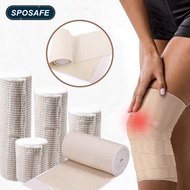 SPOSAFE ยางยืดห่อผ้าพันขา1ม้วนสำหรับข้อเท้า,ข้อมือ,แขน,เคล็ดขัดยอกขาเครื่องมือฉุกเฉินเทปผ้าสำหรับเล่นกีฬาสำหรับกีฬา,การแพทย์,และผ้าพันออกกำลังกายกู้คืนการบาดเจ็บสำหรับชายและหญิง