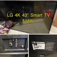 大量家品出售中！LG 樂金 4K 43“ smart tv 43吋 電視機 #43UF6400-CA