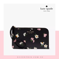 Kate Spade Lucy Floral Waltz Medium L-Zip Wristlet Clutch