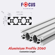 2060 ALUMINIUM PROFILE 2060 20x60 FOR ROBOTICS [ CUSTOMIZE LENGTH ]