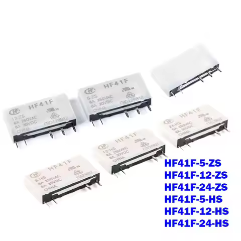 10Pcs/5Pcs HF41F-24-ZS HF41F-12-ZS HF41F-5-ZS HF41F-5-HS HF41F-12-HS HF41F-24-HS Industrial Relay Su