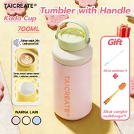 TaiCreate® Tumbler KaDaCup 700ml Portable Insulated Tumbler Bottle with Handle 316L Stainless Steel 
