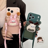 Cute 3D Fluffy Monster Wallet Phone Case For Realme V70 V70S V60 Pro V50 V50S V30 V20 P3 Pro Lite P3