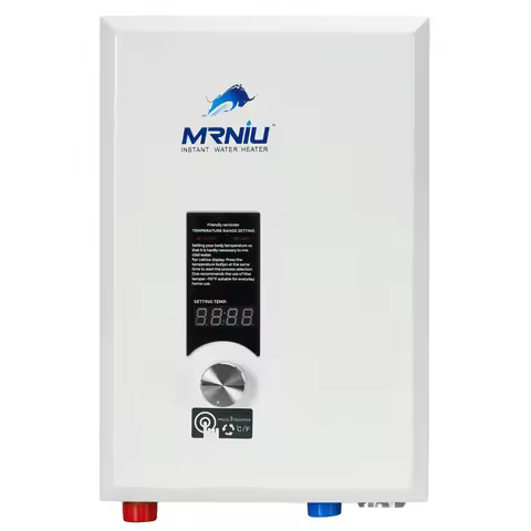 MR.NIU 18Kw 220V-240V Multi Points Use Bathroom Hotel Electric Instant Shower Hot Water Heater Tankl