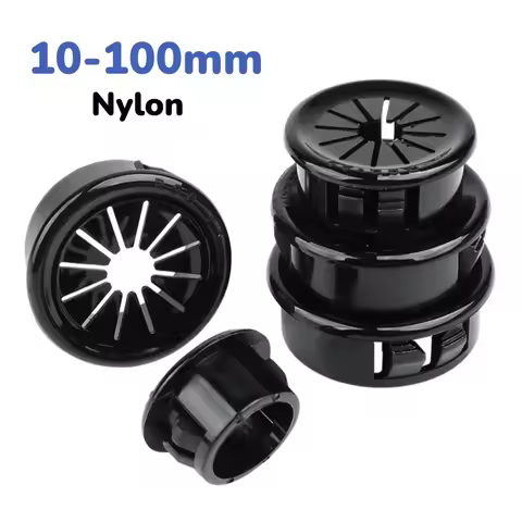 Black Nylon Plastic Cable Hole Cover RSB 10-100mm Furniture Dust Plug Buckle Table Grommet Wire Pass