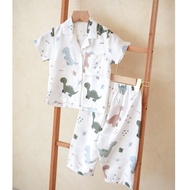 FELFE - Dino KIDS Pajamas Organic Tencel Silk Pajamas for Kids Kids Pajamas Silk Pajamas for Mom & K