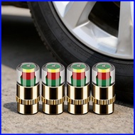 Tire Caps With Pressure Gauge 4 Pieces 3-Color 2.4Bar 36PSI Monitor Tire Pressure Gauge for Automoti