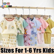 Baju Tidur Kuromi Girl Set Short Sleeve Long Pant Sleepwear Perempuan Pyjama Kids Baby Nightwear Clo