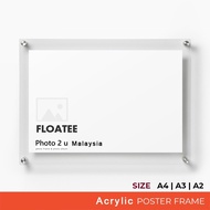 Acrylic Frame Poster | A4 & A3 Wall Mounted Acrylic Frame / Poster Frame / Advertisement Frame / Cer
