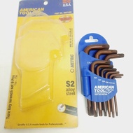 Short L Key set Star Hex Key T10 - T50 AMERICAN TOOL