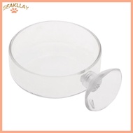 SC Glass Feeder Dish 2 4 Inches Wide 0 7 Inches Deep Transparent Round Food Bowl for Catfish Cory Pleco Bottom Feeding F