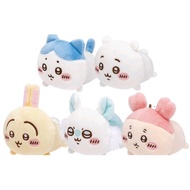 【Lying Plush Toy Complete 5-Set】Ch*ka, Hachiware, Rabbit, Used Bookstore, Flying Squirrel, Gacha Cap