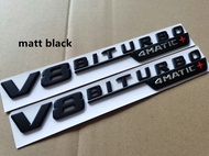 NEW 2pcs Vent Fender Trim Emblem Blade Logo V8 BITURBO 4MATIC+ for Mercedes Benz AMG V8 C200 C300 E3